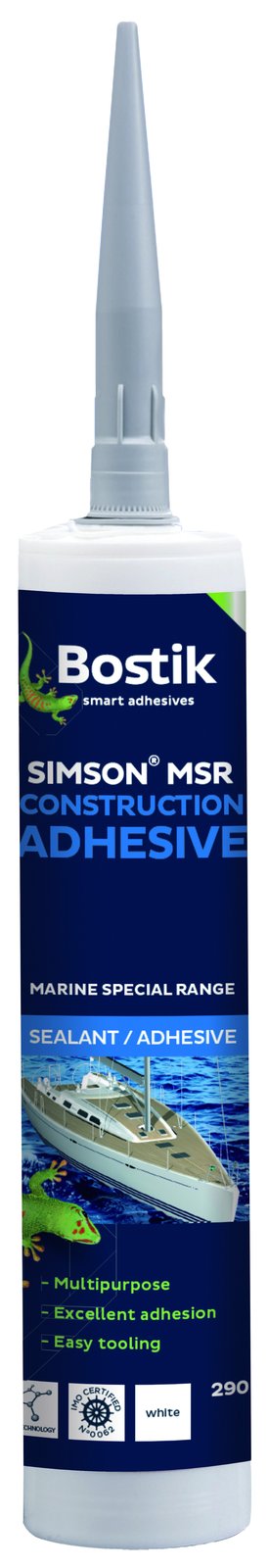 Bostik MSR-CA konstrukciós ragasztó, fehér, 290 ml