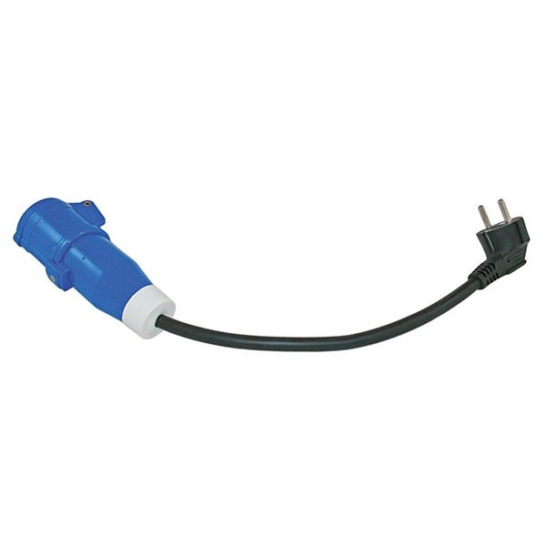 Adapterkábel Schuko–CEE, 16 A, 20 cm