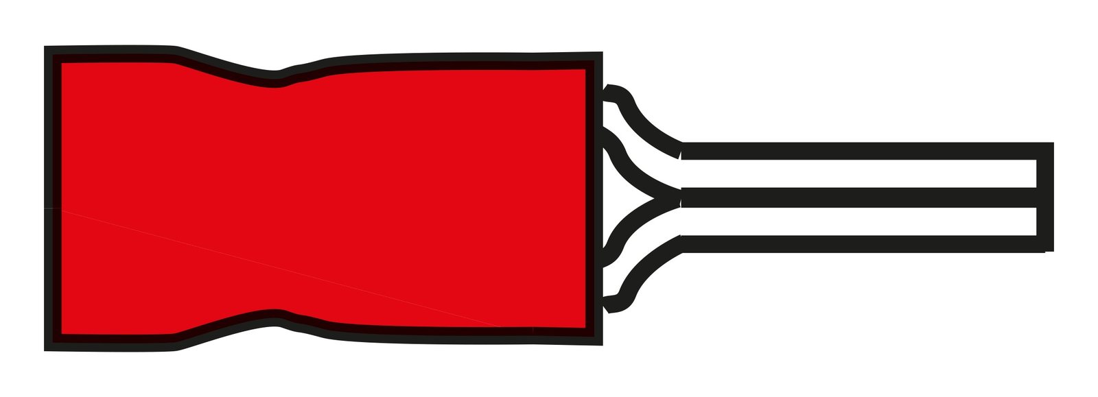 Előszigetelt tüskés kábelsaru – 1,9×13 mm, piros (0,5–1,5 mm²)