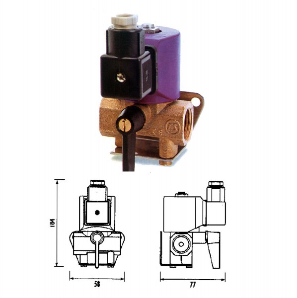 Elektromos üzemanyag-elzáró mágnesszelep, 100 l/óra, 12 V – 100 l/h 12 volt