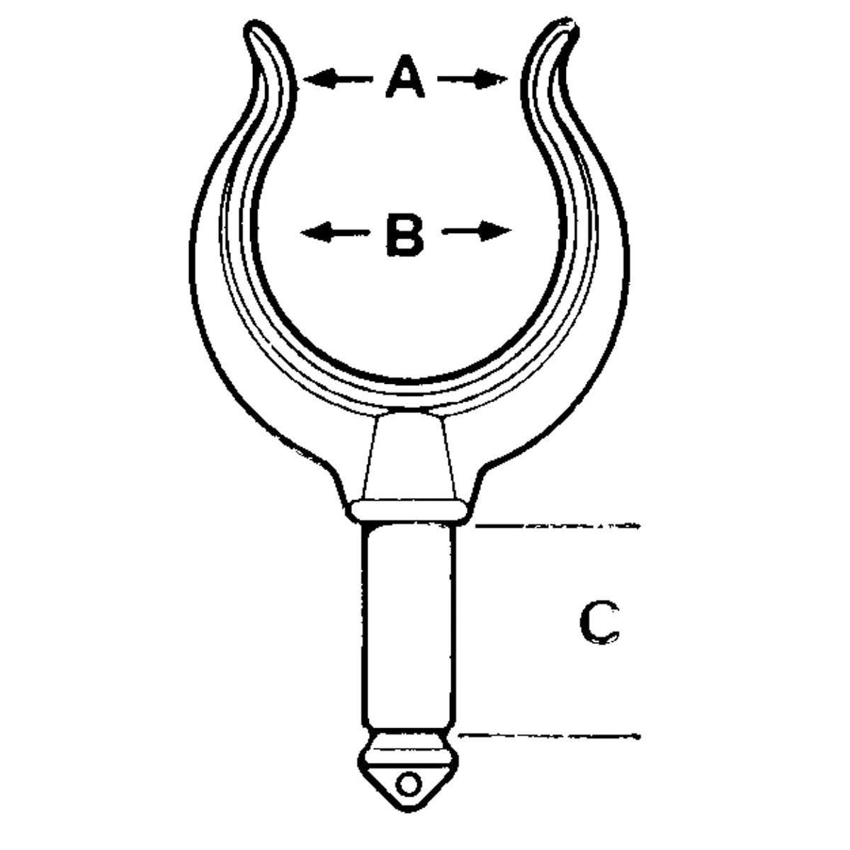Evezővilla Nylon – 41 mm x 51 mm x 18 mm