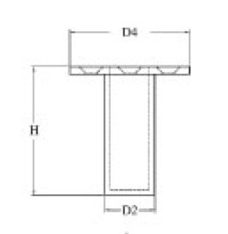TREM süllyesztett gangway csőtartó hüvely 25 mm csőhöz – C hüvely