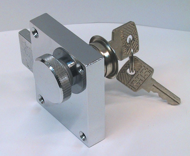 Kabinzár forgógombbal, krómozott sárgaréz 62 × 52 mm – 62 × 52 mm, furat 20 mm