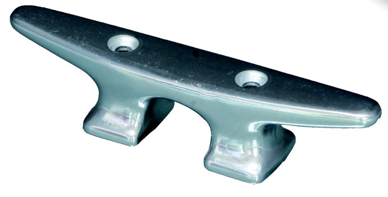 Fényes alumínium kikötőbak, 100 mm – fényes alu / 100 mm / 2 furat
