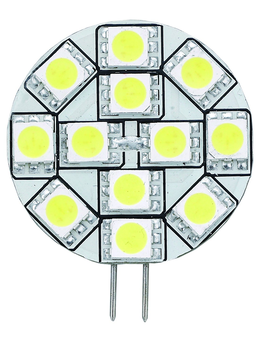 G4 LED fényforrás, 10-30 V, 6x0,3 W, meleg fehér, oldalsó pin – 6x0,3 W / 120 lumen / oldalsó pin