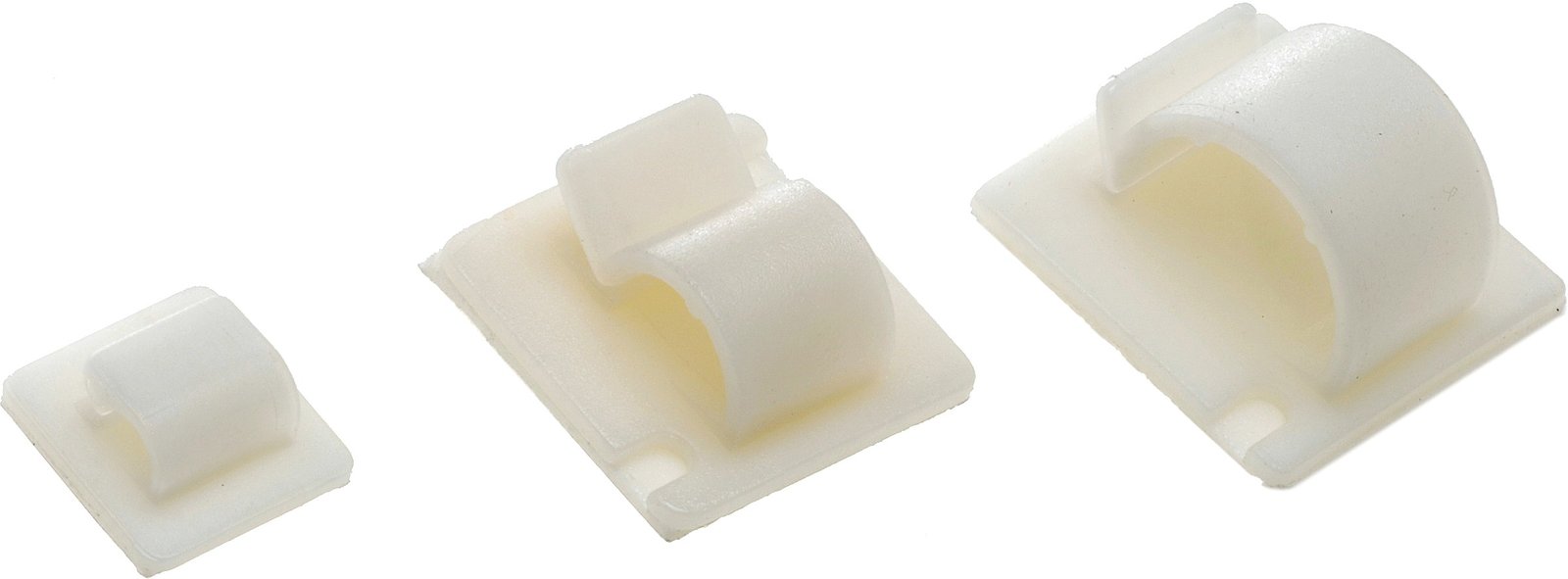 Öntapadós nylon rögzítőklipsz – max. 3,8 mm kábel, 16×16 mm talp