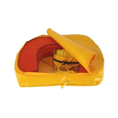 Plastimo Rescue Buoy mentőpatkó sárga huzattal, fény nélkül – 147 N felhajtóerő, 40 m úszó mentőkötél