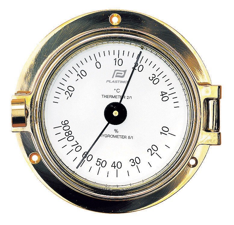 Plastimo 3” thermo-hygrométer – réz
