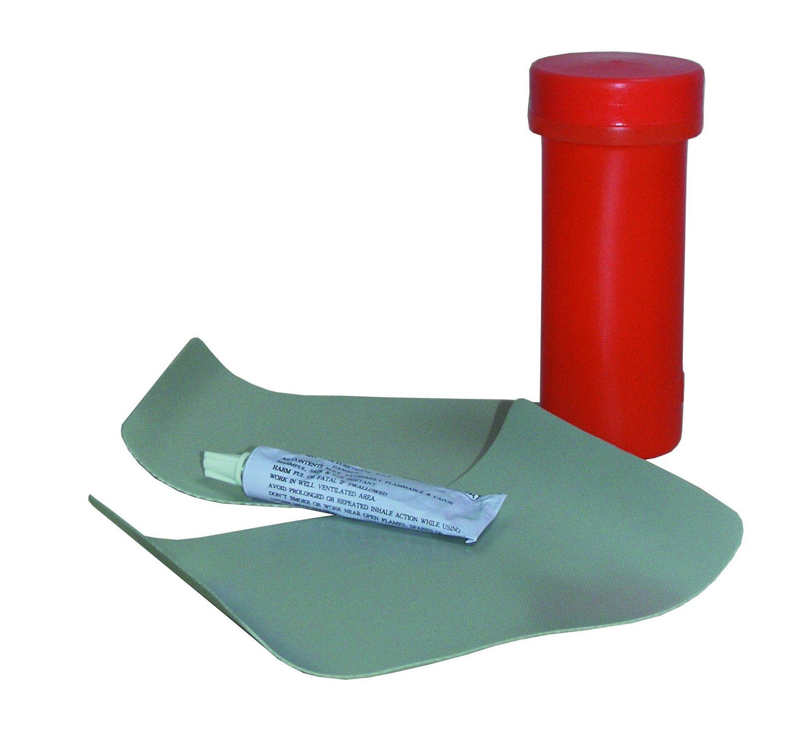 PVC javítókészlet gumicsónakhoz, olív/fekete (tisztítóval)