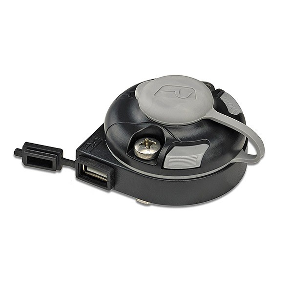 RAILBLAZA E-Series USB StarPort 12 V töltőaljzattal, fekete