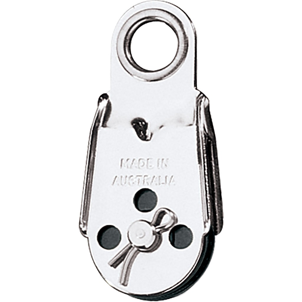 Ronstan drótkötél csiga 32 mm, szemes kengyeles