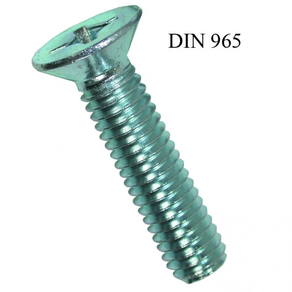 Süllyesztett fejű csavar DIN 965 – M 3 x 10 12 db +anya