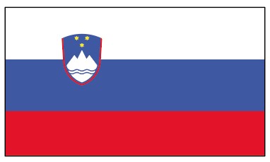 Szlovén hajózászló 20 x 30 cm
