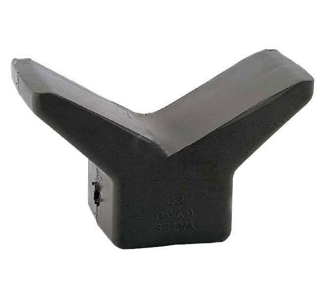 Orrvédő / ütköző keménygumiból – Szélesség 50 mm, magasság 52 mm, furat Ø10 mm
