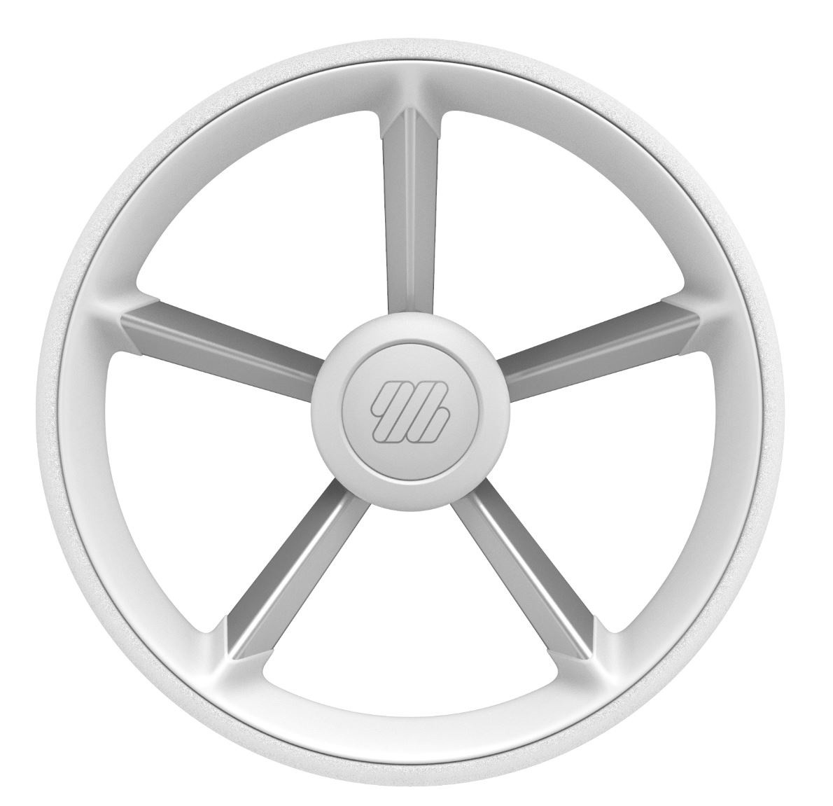 Ultraflex V75 W/VE hajókormány kerék, 350 mm, fehér poliuretán markolattal és rozsdamentes küllőkkel
