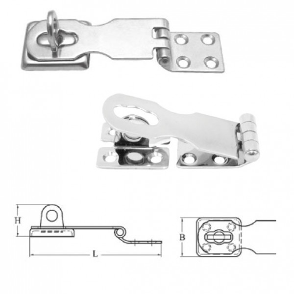 Forgószemes retesz, A4 rozsdamentes 95 mm – 95 × 28 × 23 mm